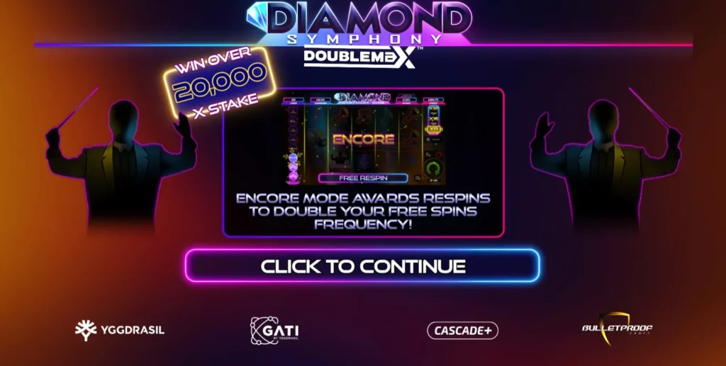 Screenshot of Diamond Symphony DoubleMax slot by Bulletproof Games_1